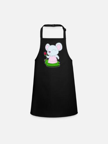 Mouse Rose - Tablier Enfant - noir - Devant