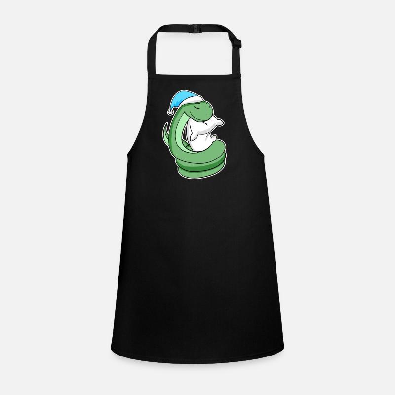 Snake with pillow and sleepy cap Children's Apron