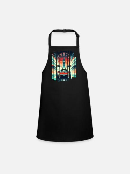 Back to the Future 2024 Retro Vintage - Children's Apron - black - Front