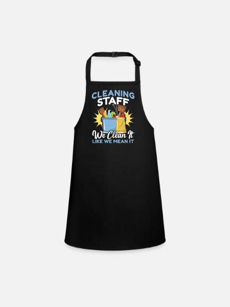 Cleaning Staff - Children's Apron - black - Front