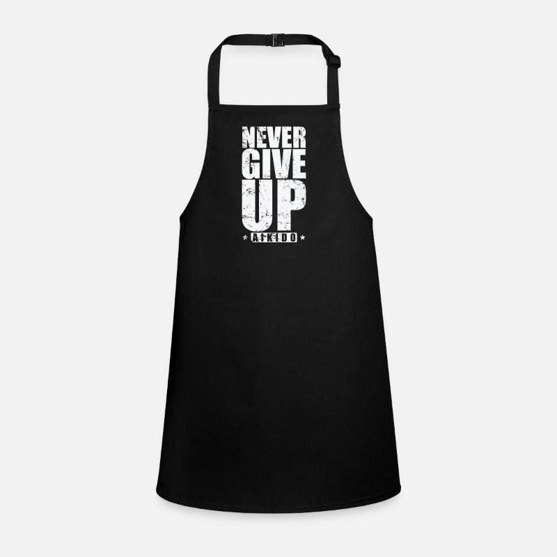 Never Give Up Aikido Training Martial Arts Children's Apron