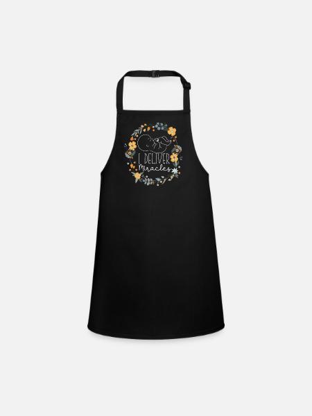 LD Labour And Delivery Nurse - Children's Apron - black - Front