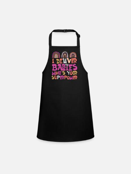LD Labour And Delivery Nurse - Children's Apron - black - Front