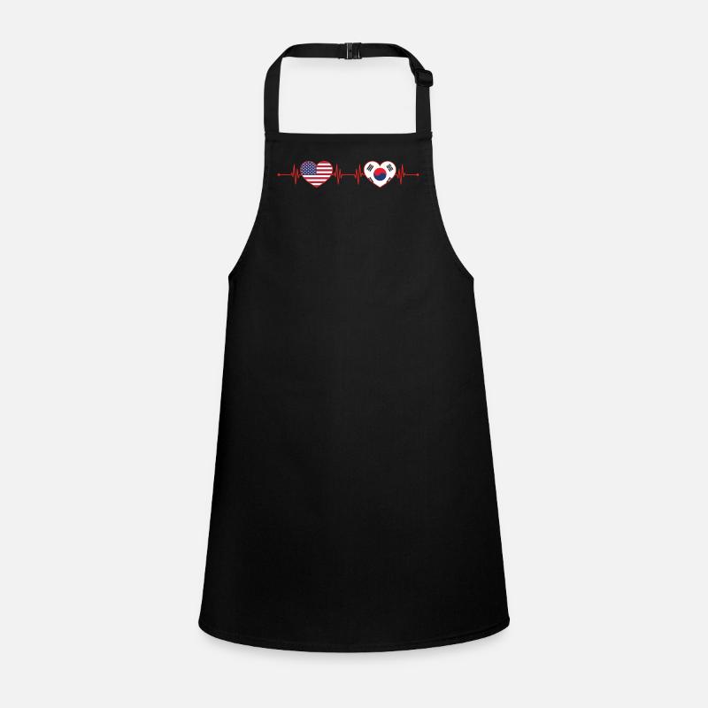 États-Unis Corée du Sud Heartbeat Américain Sud-Coréen Tablier Enfant