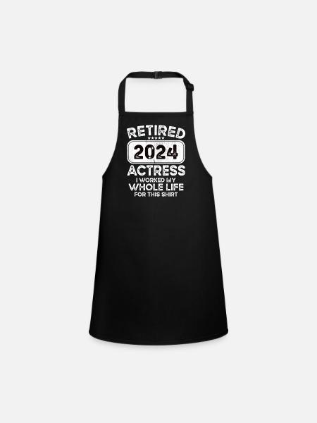 Retired Actress 2024 - Children's Apron - black - Front