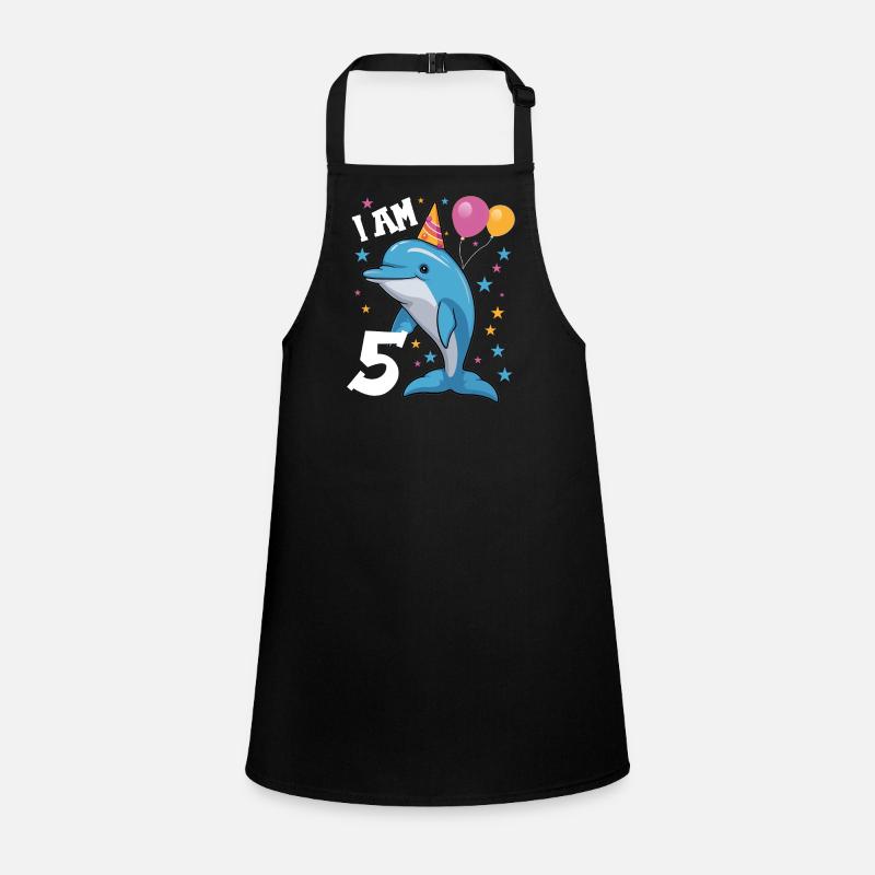 J'ai 5 ans Dolphins Delfin 5ème anniversaire Tablier Enfant