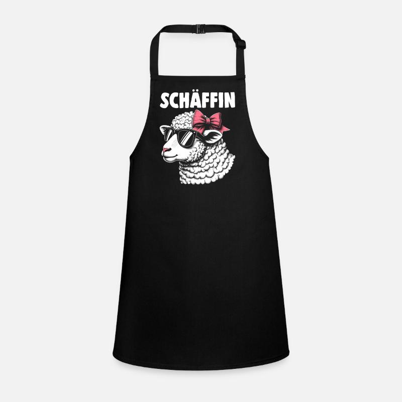 Chef Chefin Schaf Geschenk Schäfin Spruch Schürze für Kinder