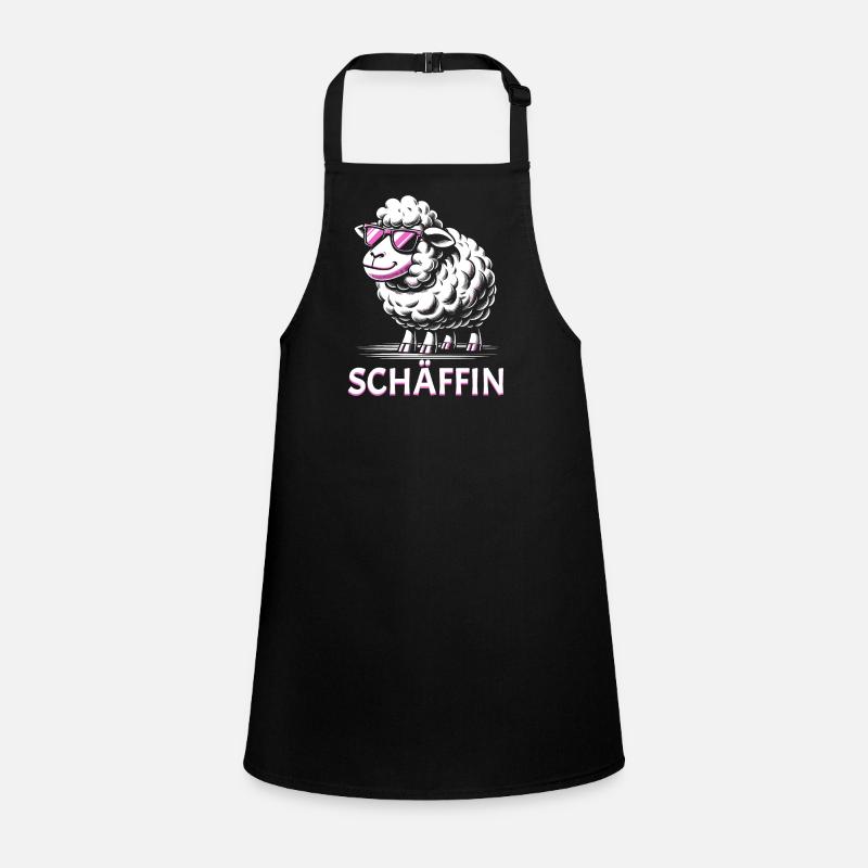 Chef Chefin Schaf Geschenk Schäfin Spruch Schürze für Kinder
