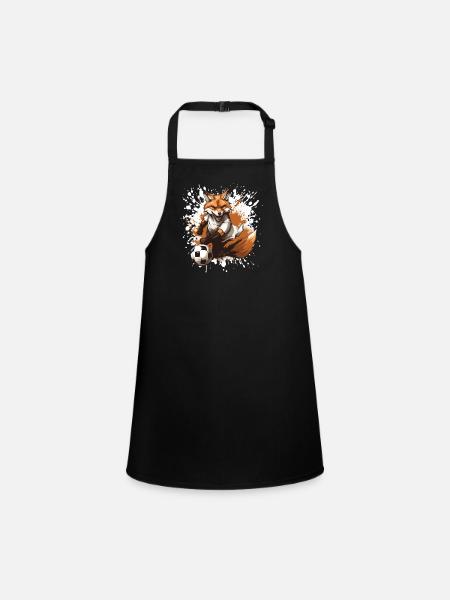 Fuchs Soccer Sports Team - Children's Apron - black - Front