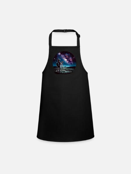 Astrophotography Astronomy Space Camera - Children's Apron - black - Front