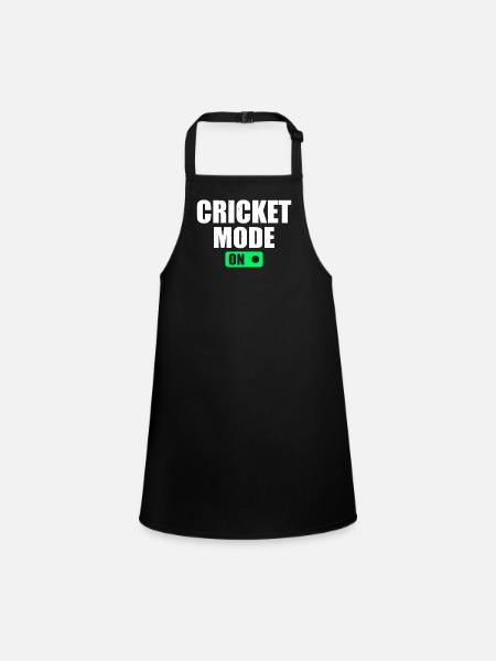 Cricket Mode On - Cricketer Cricket Player Cricket - Schürze für Kinder - Schwarz - Vorne