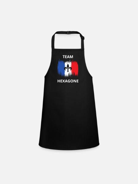 TEAM HEXAGONE FRANCE DRAPEAU - Tablier Enfant - noir - Devant