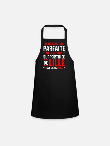 Femme Supportrice Lille Pas Parfaite - Tablier Enfant - noir - Devant
