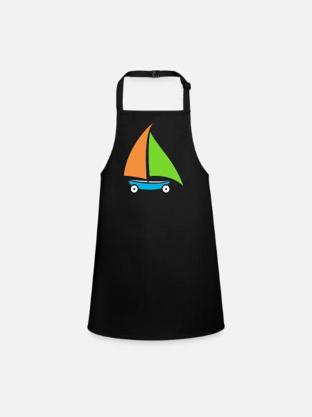 Sand yachting - Children's Apron - black - Front