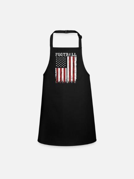 FOOTBALL AMÉRICAIN Amérique USA Grunge drapeau - Tablier Enfant - noir - Devant