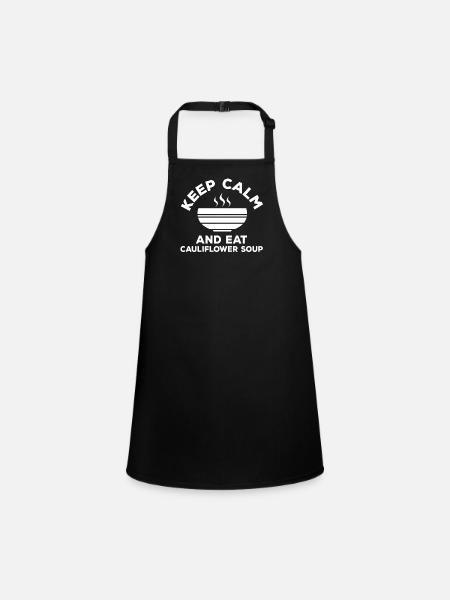 Cauliflower soup - Children's Apron - black - Front