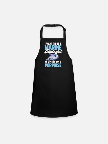Marine Biology Ocean Marine Biologist - Children's Apron - black - Front