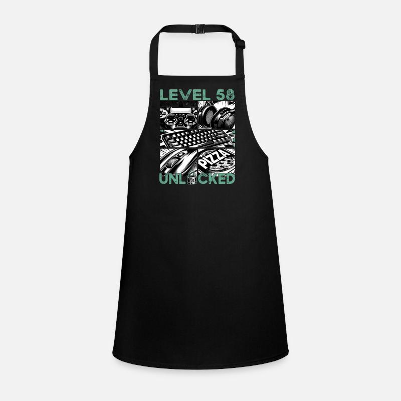 Birthday Level 58 Unlocked Gaming & Gamer Children's Apron