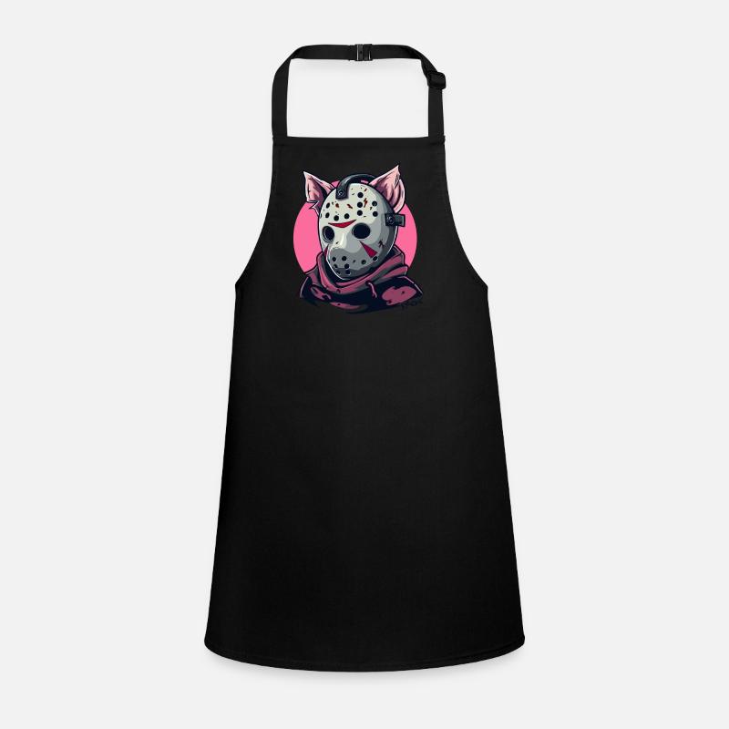 Scary Horror Hockey Masks Pig Children's Apron