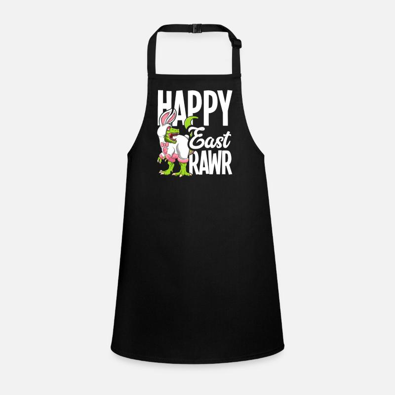 Happy Easter Dinosaur Bunny Costume Kids Children's Apron