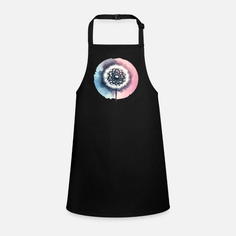 Dandelion, Dandelion Drawn - Children's Apron - black