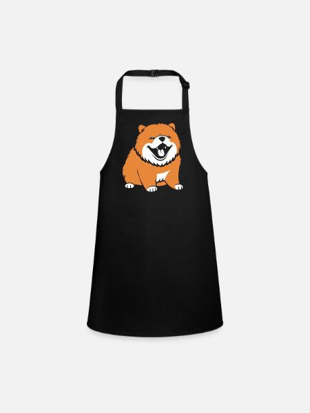 Chien chow chow - Tablier Enfant - noir - Devant