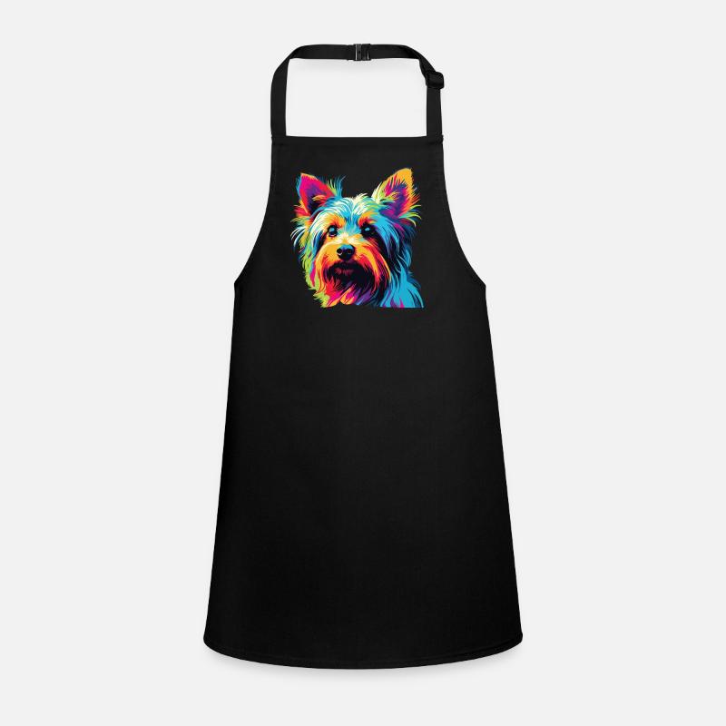 Aquarelle colorée australien Silky Terrier Tablier Enfant