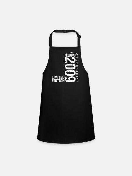 February 2009 February Anniversary February 2009 - Children's Apron - black - Front