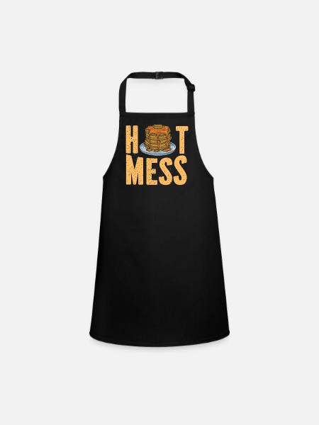 Pancake Lover Kids Chaud Mess - Tablier Enfant - noir - Devant