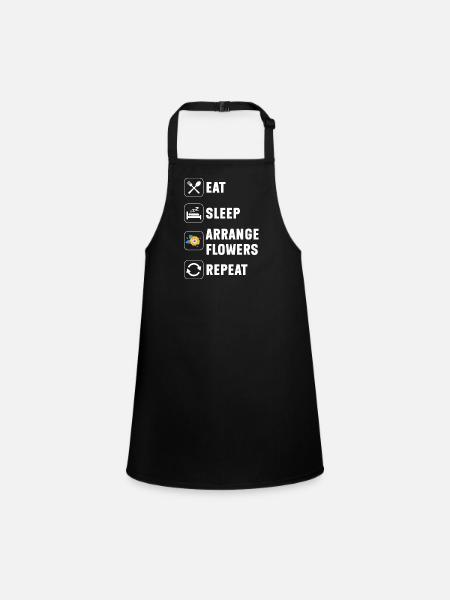 Designer floral Fleuriste Fleuriste Fleuriste - Tablier Enfant - noir - Devant