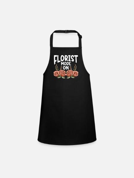 Designer floral Fleuriste Fleuriste Fleuriste - Tablier Enfant - noir - Devant