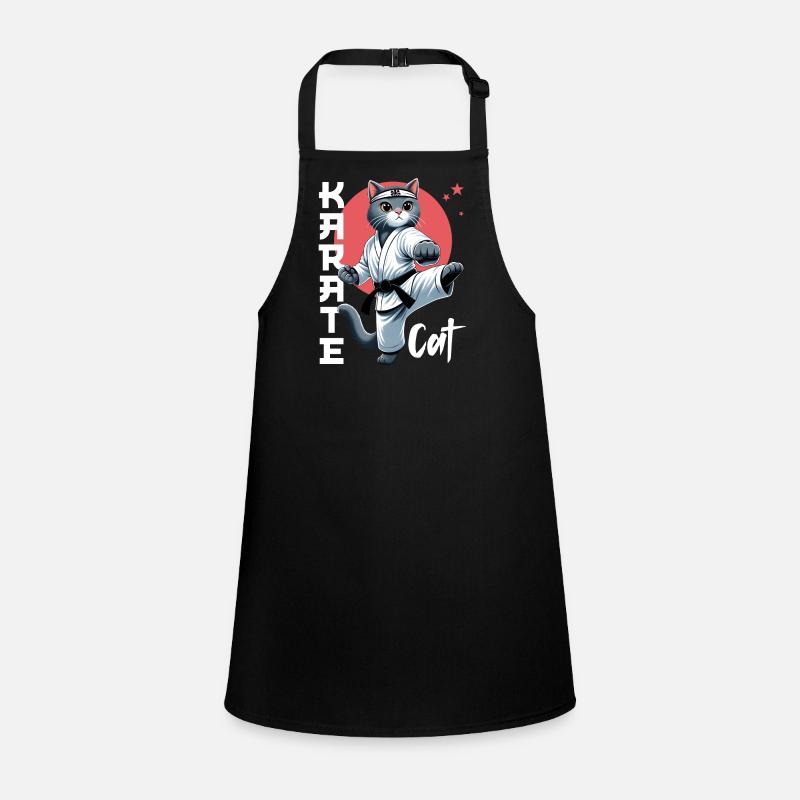 Funny Cat Karate Cat Martial Arts Design Children's Apron