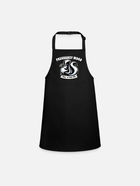 Pregnancy Announcement "Maternity Expectant - Children's Apron - black - Front