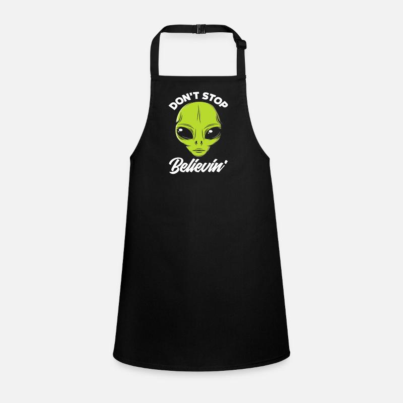 Don't stop believing alien face Children's Apron