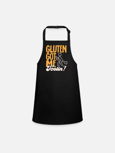 Gluten Free Gluten Intolerance - Children's Apron - black - Front