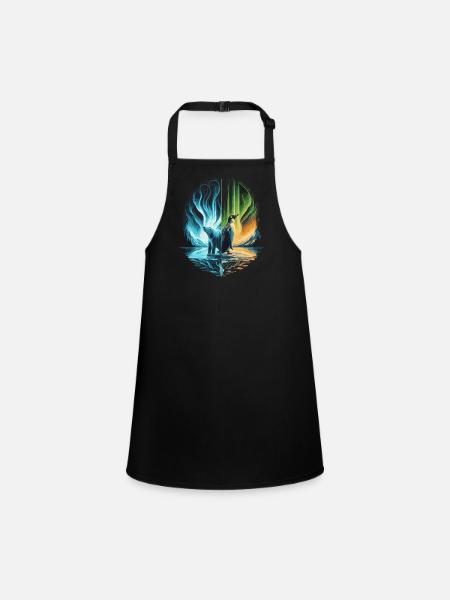 Aurora Aurora Tracker Alaska Wilderness - Children's Apron - black - Front