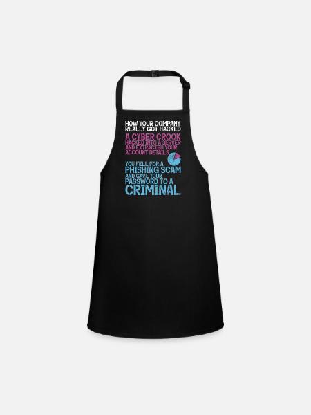 Cyber security hacker hacking - Children's Apron - black - Front
