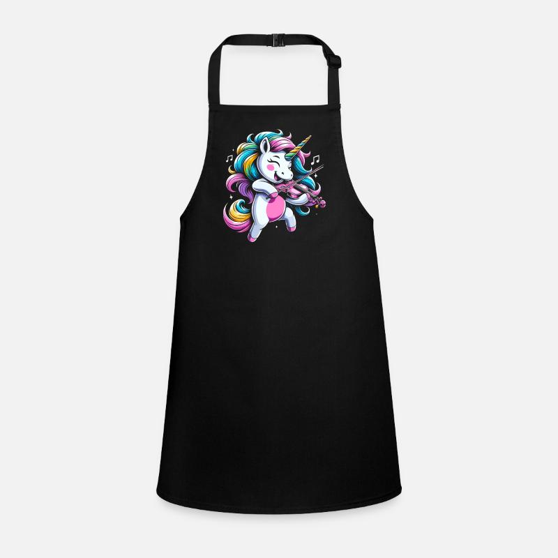 Unicorn Violin Instrument Violinist Fiddler Violin Children's Apron