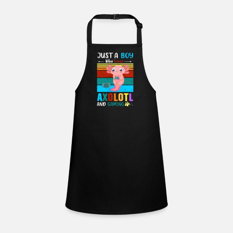 Funny Axolotl Gaming Saying Amphibian Walking Fish Children's Apron