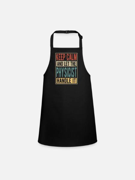 Physicist Retro Gift - Children's Apron - black - Front