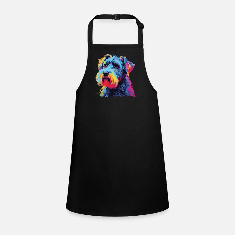 Aquarelle colorée Kerry Blue Terrier Tablier Enfant