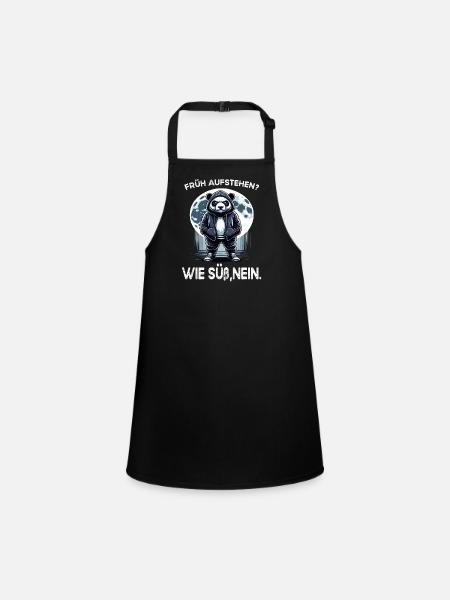 I hate people morning grouch in the office funny - Children's Apron - black - Front