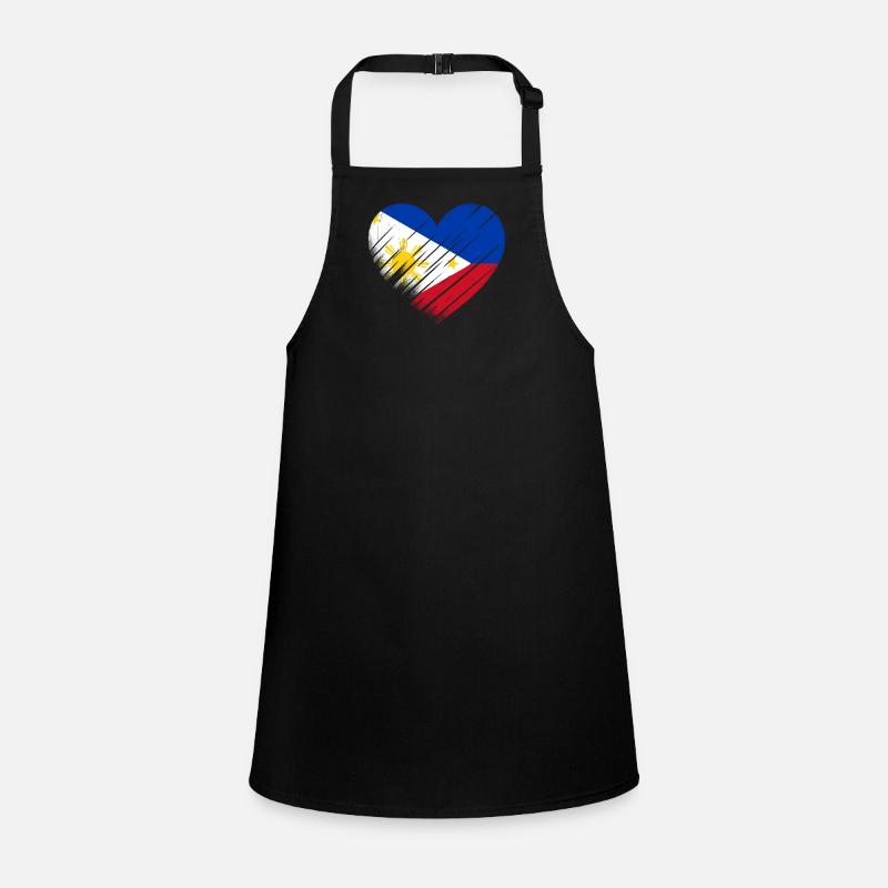 Coeur de drapeau des Philippines Tablier Enfant