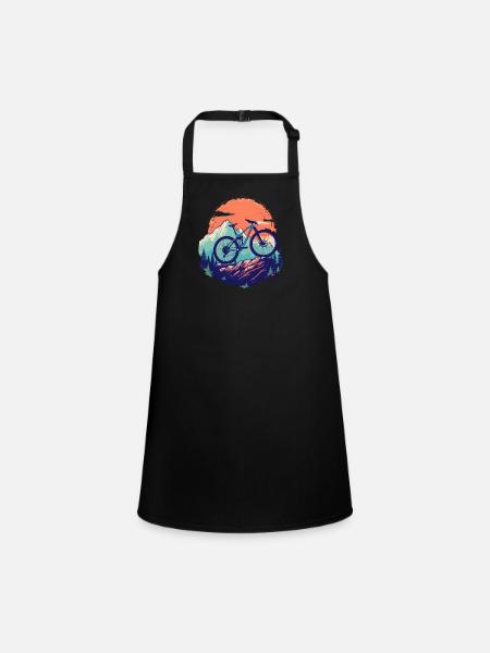 Mountain biking - Children's Apron - black - Front