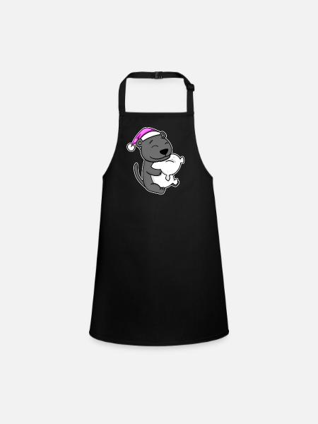 Tired Sleeping In Sleeping Pink - Children's Apron - black - Front