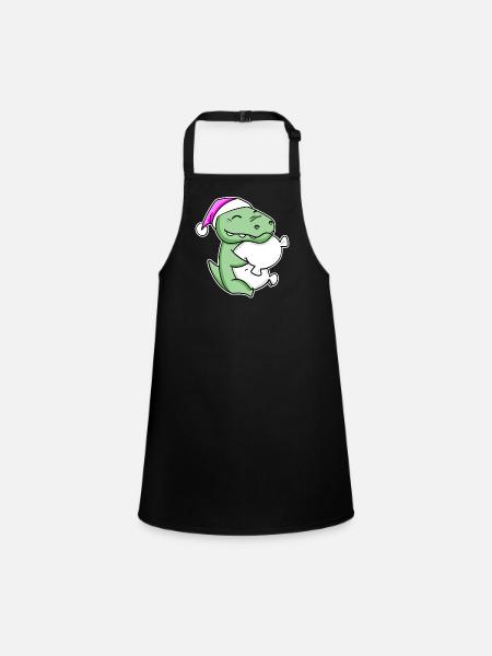 Crocodile Tired Sleeping Sleeping Girl - Children's Apron - black - Front