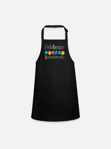 Celebrate neurodiversity - Children's Apron - black - Front
