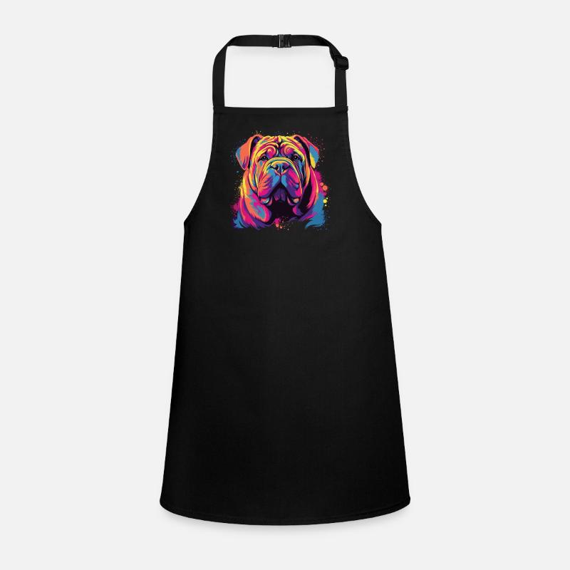 Aquarelle colorée chinoise Shar Pei Tablier Enfant