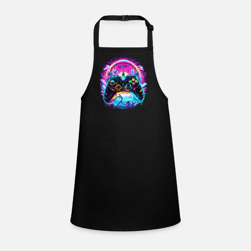 Synthwave Gamer Controller Fantasy Retro Gaming Children's Apron