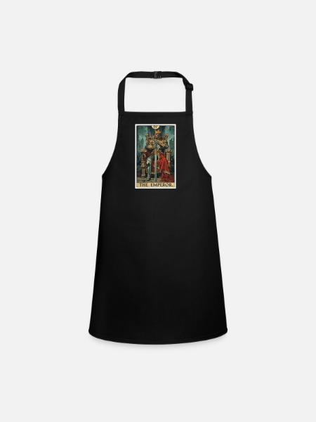 Carte de tarot L’Empereur Le Souverain - Tablier Enfant - noir - Devant